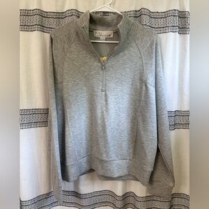 Vintage Havana Light Gray Zip-Up Pullover